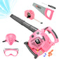 Toy Choi'S Leaf Blower Toy Tool Pretend Play Series,Pink Outside Construction Toddler Toys With Saw,Outdoor Preschool Gardening Kids Tool Set Gift For 2 3 4 5 6 Boys And Girls