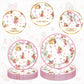 Fairy Birthday Party Supplies Tableware - 96Pcs Butterfly Flower Fairies Plates And Napkins Birthday Decorations, Enchanted Fore