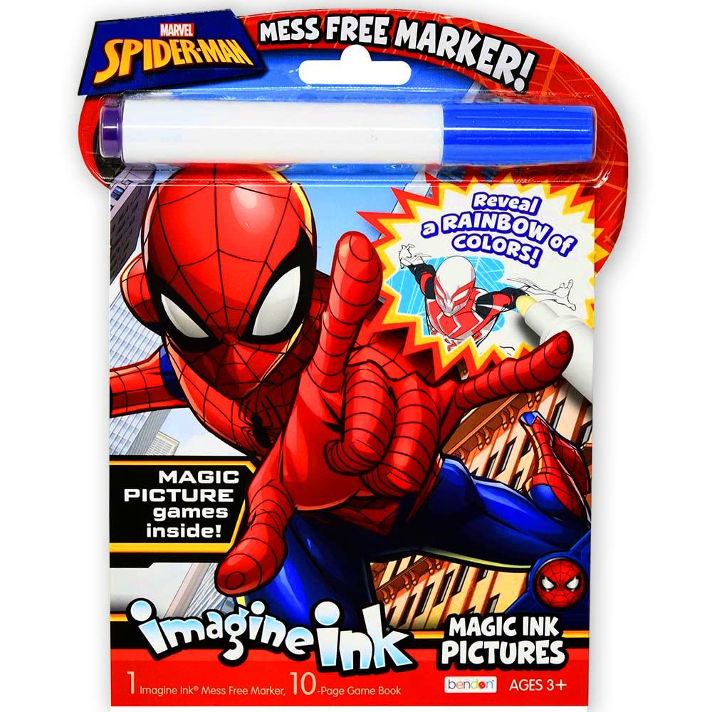 Spiderman Coloring And Activity Books Bundle With Imagine Ink Coloring Book, Stickers, And More