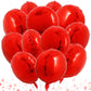 TONIFUL 30Pcs 18 Inch Round Balloons Large Red Round Shape Foil Ballons Big Red Round Helium Mylar Decorations for Birthday Wedd