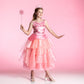 Wicked Glinda Costume For Girls, Deluxe Official Wicked Pink Glinda Costume Dress, Kids Size (10-12)