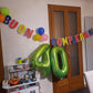 Paticool 40 Inch Green Number Balloon 4, Large Number Foil Balloons Mylar For Girl Boy Birthday Party Celebration Decorations Su
