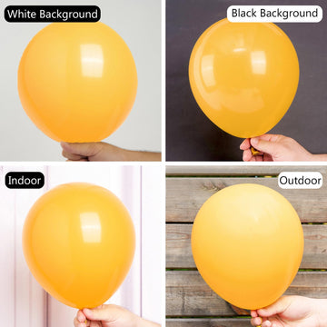 Partywoo Orange Balloons, 100 Pcs Goldenrod Balloons Different Sizes Pack Of 18 Inch 12 Inch 10 Inch 5 Inch Orangey Yellow Balloons For Balloon Garland Balloon Arch As Party Decorations, Orange-Y10