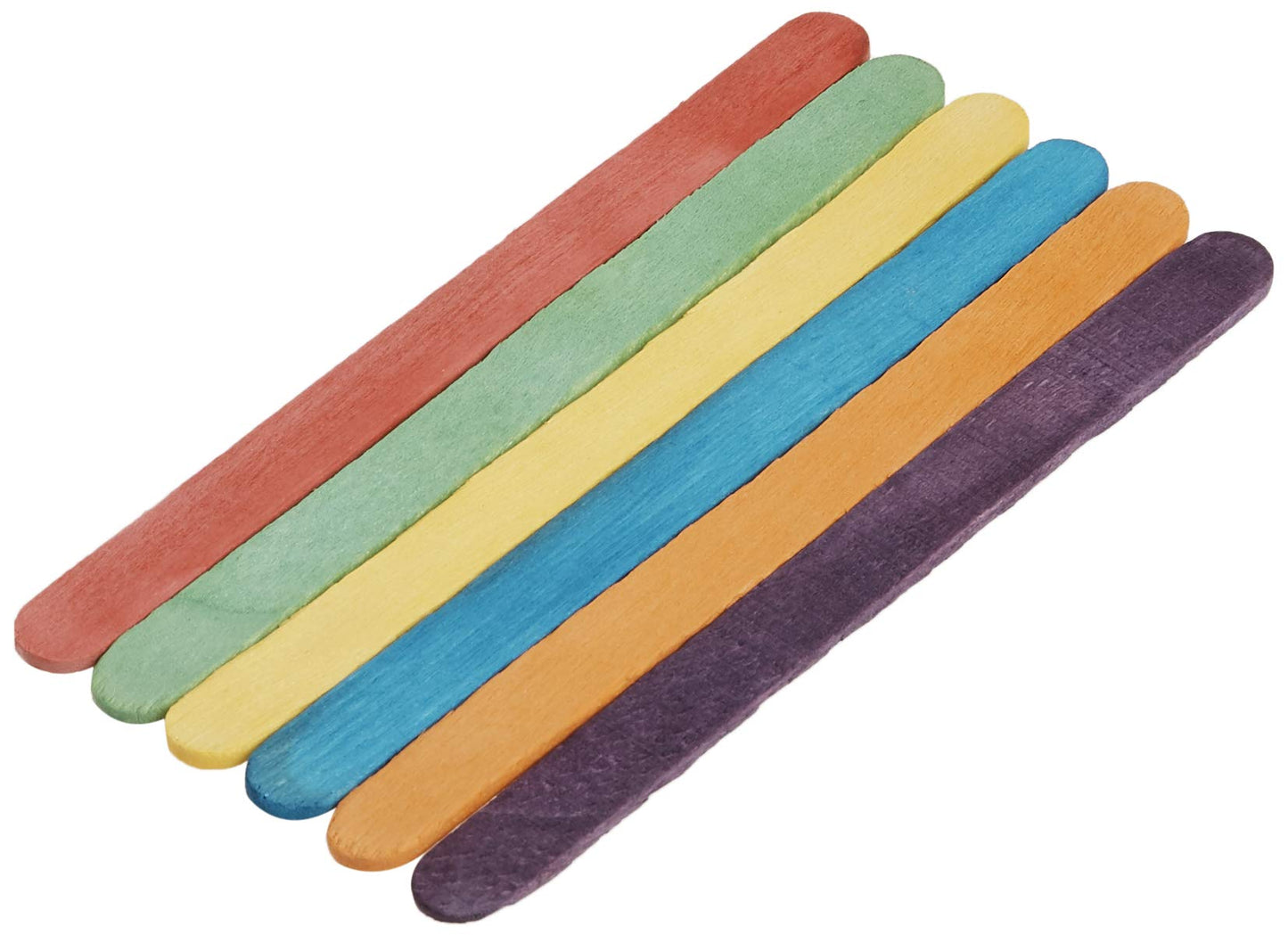 Eco Craft Stix - ECS 114st Colored- 500ct -ECS 114st 4.5 Colored Wooden Craft Sticks - Pack of 500ct
