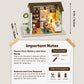 DIY Miniature House Kit  DIY Dollhouse Kit for mature-themeds to Build  Mini House Kit with LED  Mayberry Street Miniatures  Ideal Gifts for Birthday  Valentine Christmas(Happy Times)