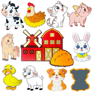 Cute Fridge Magnets for Toddlers 1-3, Large Size Refrigerator Magnets for Kids, Durbale Farm Animals Toddler Magnet Toys, Full B