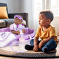 Aori 8 Pcs Reborn Baby Dolls Clothes With Bassinet For 16-18 Inch Baby Doll, Purple Carrier Bed And Baby Doll Clothes Accessorie