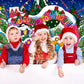 CUMIA Welcome to Whoville Backdrop - 8x6FT Winter Christmas Village Photography Background for Kids Birthday & Holiday Parties, Blue