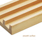 Exqline Wooden Domino Racks Set of 8 - Premium Organizer for Mexican Train & Chickenfoot Games - Woodgrain Color, Model DR-001