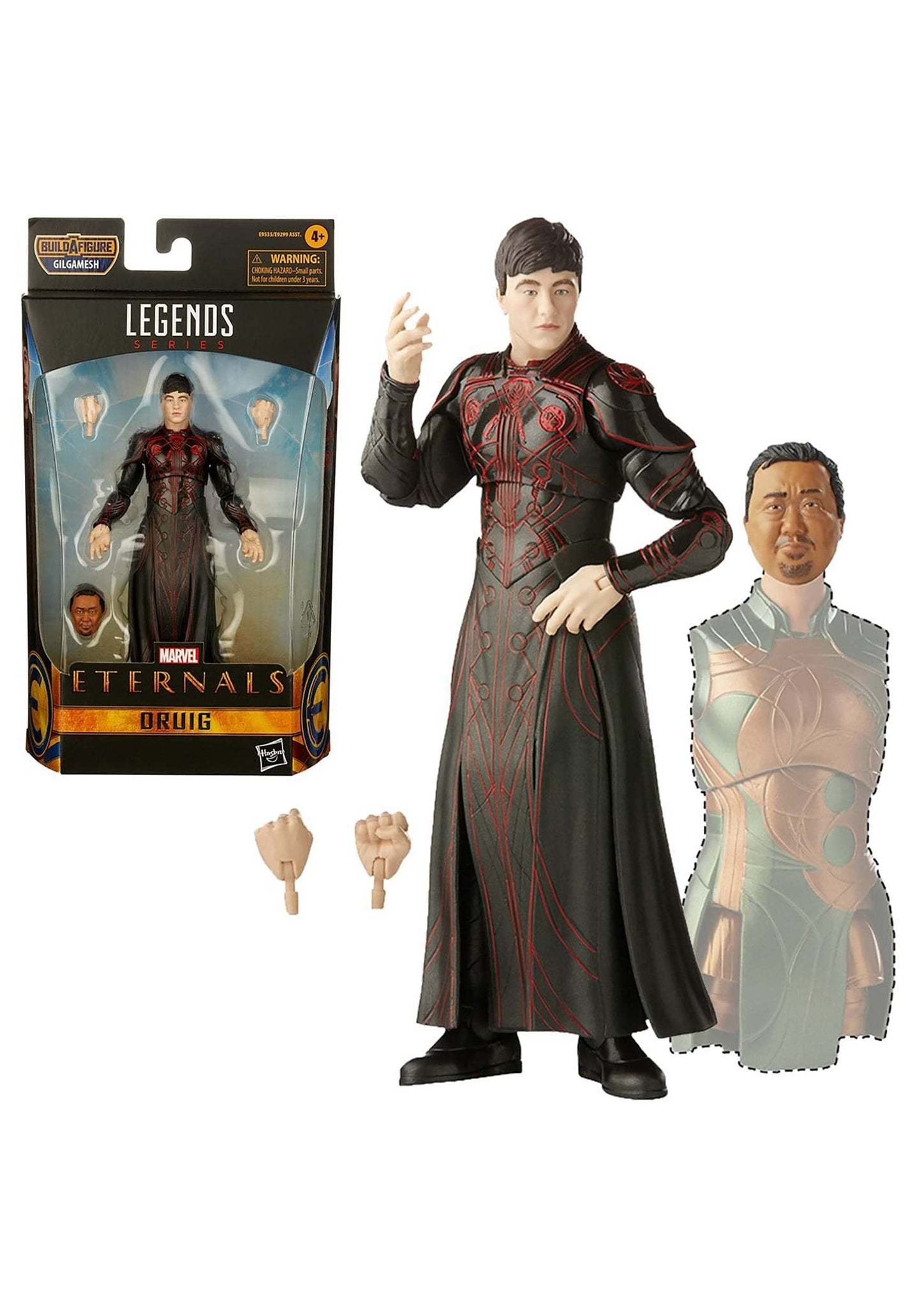 Marvel Hasbro Legends Series The Eternals 6-Inch Action Figure Toy Druig  Movie-Inspired Design  Includes 2 Accessories  Ages 4 and Up