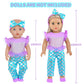 18INDC Baby Doll Clothes 16-18 Inch Mermaid -Themed Baby Dolls Accessories Set - Onesie Outfit  Blanket  Headband  Diaper  Bid  Bottle and Shoes
