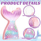 Zhanmai Mermaid Piñata Bundle - Ocean Themed Birthday Party Supplies, Blue Paper with Blindfold and Bat