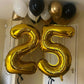 40 Inch Gold 25 Number Balloons Giant Jumbo Huge 25 Or 52 Foil Mylar Helium Number Digital Balloons Gold Birthday Mylar Digital