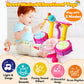 Kids Drum Set For Toddlers 1-3 Musical Baby Girl Toys For 1 Year Old Girl Gifts Educational Microphone Instruments Toys 12-18 Months Toddler Girl Toys Age 1-2 Birthday Gifts Presents For 6 9 12 Months