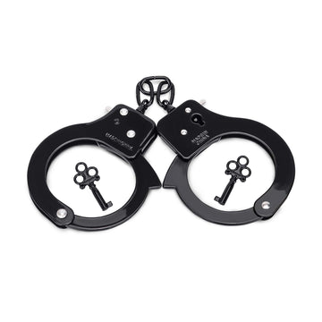 Hualixuan Metal Play Handcuffs, Hand Cuffs Police, Toy Handcuffs For Kids (Black)