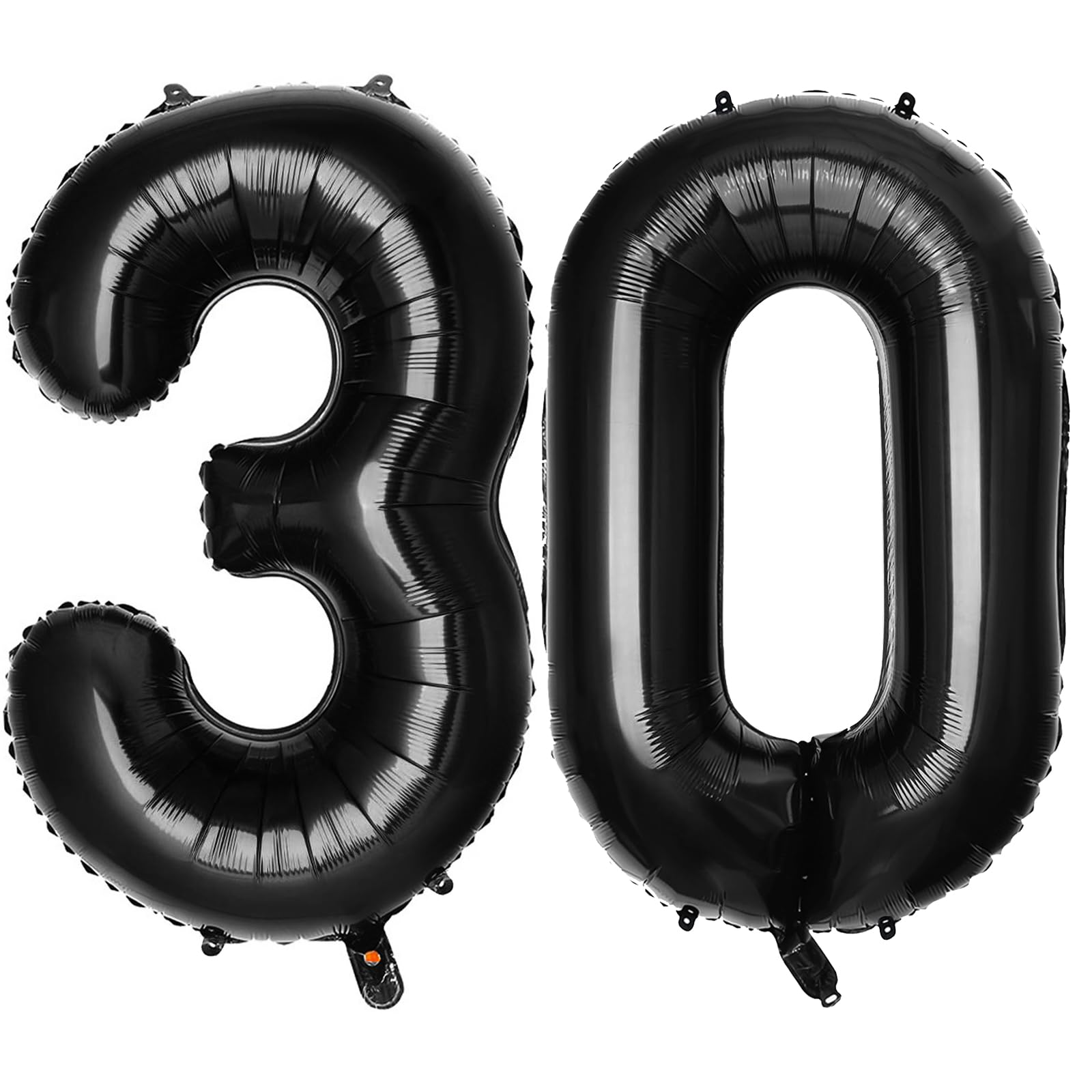 Paticool 30 Number Balloon Black,40 Inch Large 30 Number Foil Mylar Balloons For 30Th Birthday Party Celebration Decorations Sup