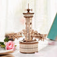 ROKR Wooden Music Box Puzzle, DIY Airplane Tower, 1 Set, Desk Decor for Adults & Teens, Non-Toxic, Hand-Eye Coordination, Gift f