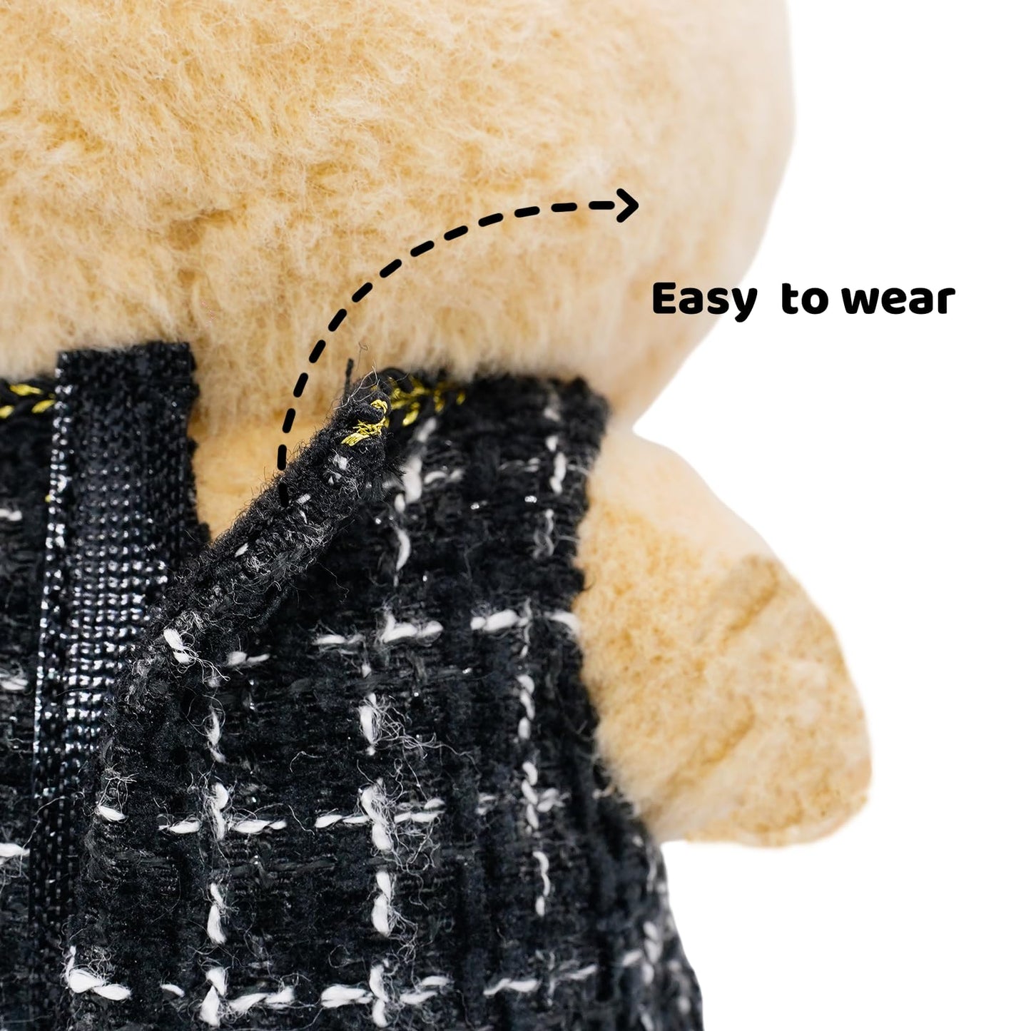 Clothes for 17cm Dolls  enhanced Dolls Accessories with elegant Chic Style Set High-End Fashion Outfit for Play & Display Black (Including Bag)