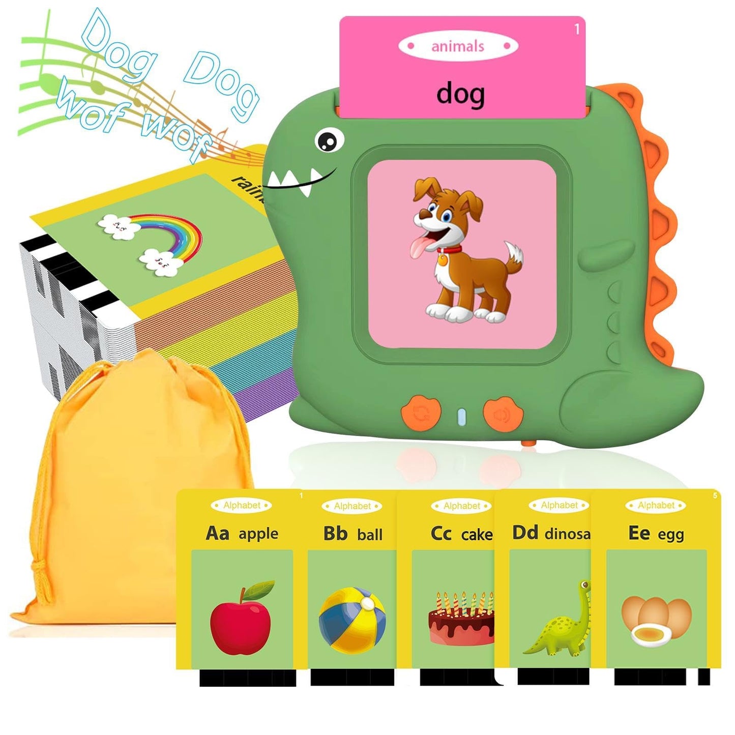 Pocket Speech Talking Flash Cards - 336 Sight Words Toddlers Montessori Audible Speech Buddy Early Learning Flashcards, Autism S