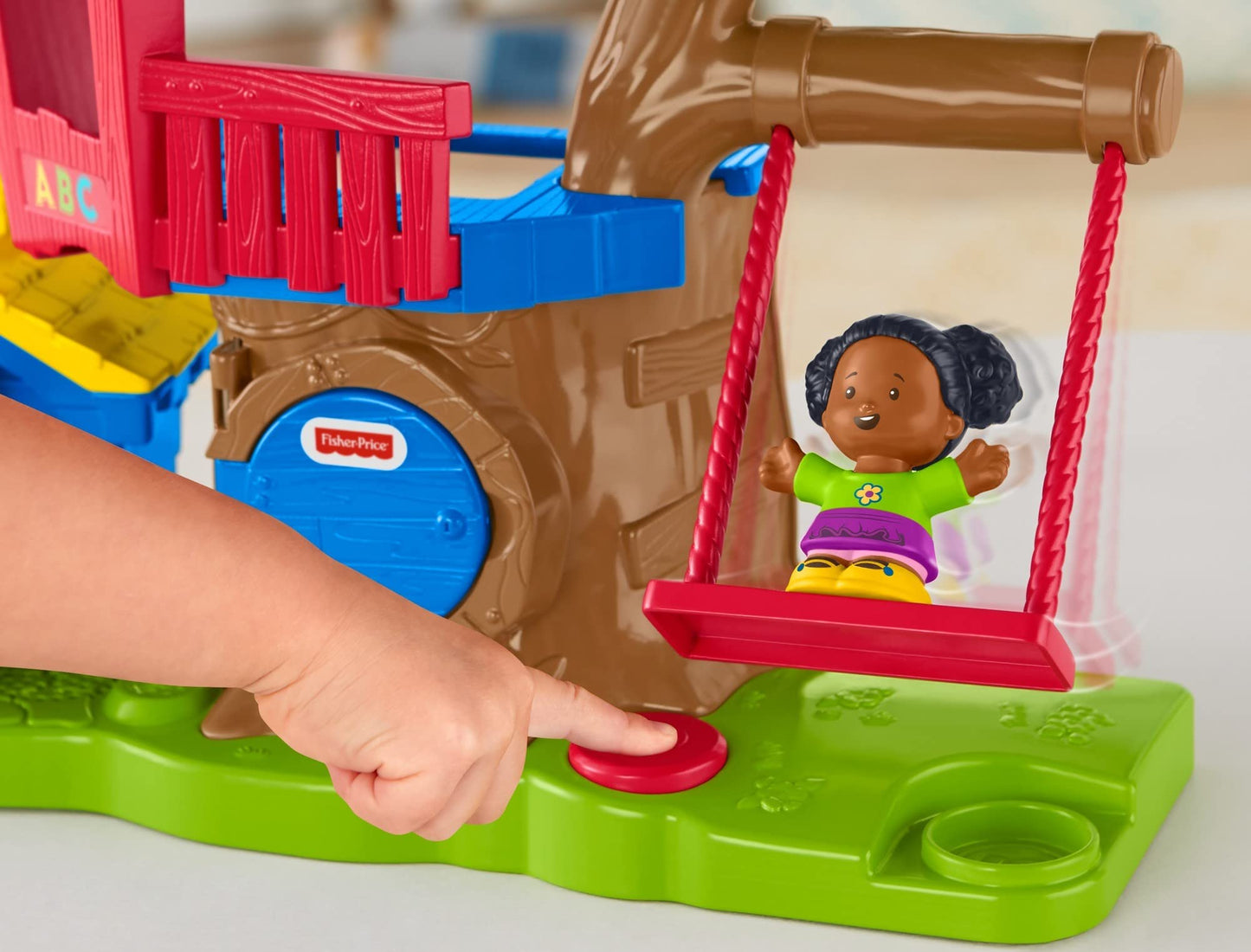Fisher-Price Little People Toddler Musical Toy Swing & Share Treehouse Playset With 3 Figures For Pretend Play Ages 1+ Years