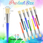 Paint Brushes For Kids, 10 Pcs Big Washable Chubby Toddler Paint Brushes, Easy To Clean & Grip Round And Flat Preschool Paint Brushes With No Shed Bristle For Acrylic Paint, Washable Paint