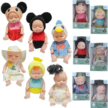 Niliswiest Mini Rebirth Doll, Gift Box Miniature Doll, Toys For Kids Over 3 Years Old (Style C)