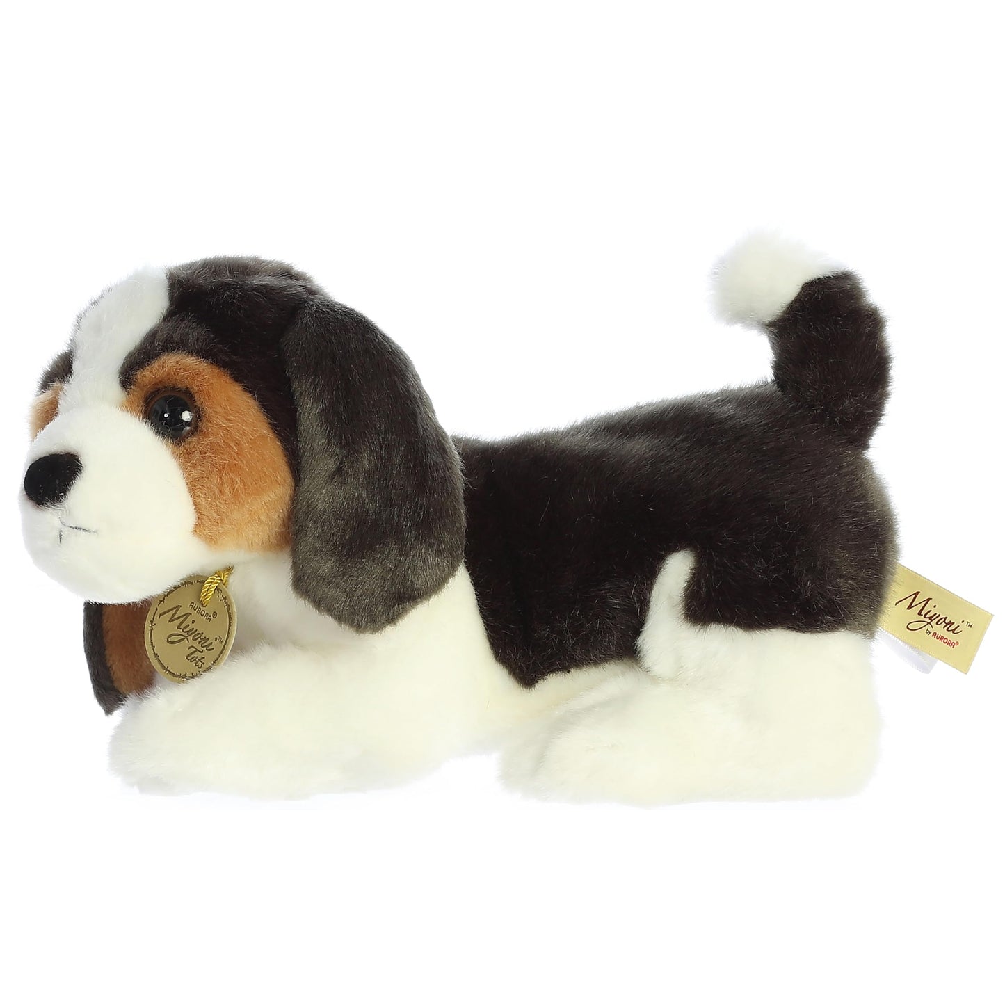Aurora® Adorable Miyoni® Beagle Pup Stuffed Animal - Lifelike Detail - Cherished Companionship - Brown 11 Inches
