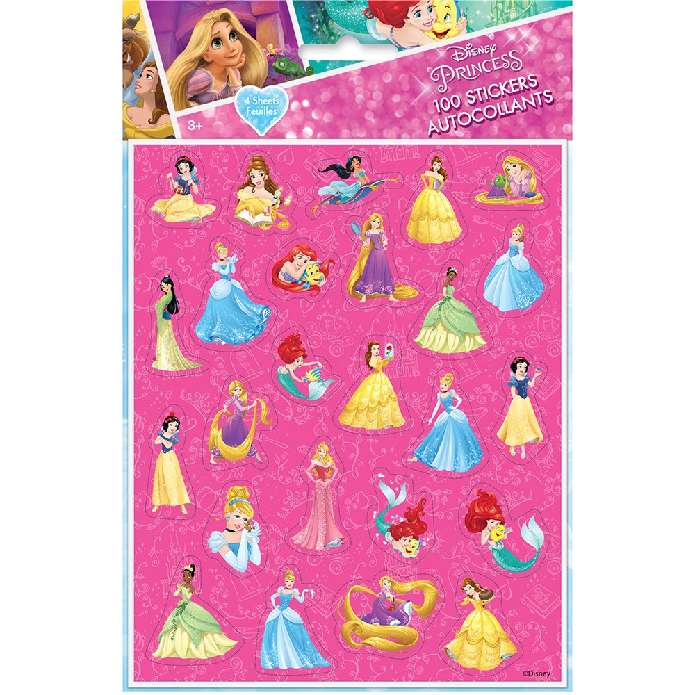Disney Princess Sticker Sheets - Assorted Designs, 4 Pcs