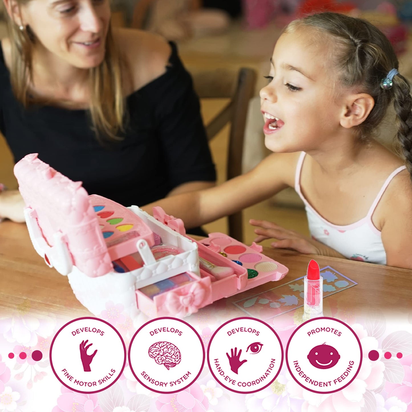 Kids Makeup Kit for Girl - Kids Makeup Kit Toys for Girls,Play Real Makeup Girls Toys,Washable Make Up for Little Girls,Non Toxi