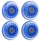 AOWISH Ride on Swing Twist Wiggle Car Polyurethane Replacement Wheels w/Bearings ABEC-9 (2 Front Wheels with Convex Hub, 2 Rear