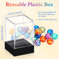 Foilswirl 144 Pieces 12mm 6 Sided Mini Dice Set for School Classroom Table Games D6 Game Standard Dice with Portable Plastic Box