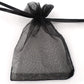 Allgala 100 Count Orangza Gift Party Favor Bags with Drawstring-4x6 Inch-Black-PF53102