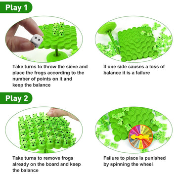 Yeopopshop Frog Balance Game,Balance Board Game,Two-Player Balanced Tree Board Game, Montessori Frog Balance Tree Educational To