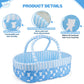 Babeside Reborn Baby Doll Bassinet For 17-22 Inch Dolls, Cute Bear Patterns Baby Doll Accessories Soft Foldable Babydoll Crib Be