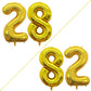 Goer Number 28 Balloons For 28Th Birthday Party Decorations,42 Inch Jumbo Foil Helium 82 Balloons For 82Nd Birthday Party Decoration (Gold)