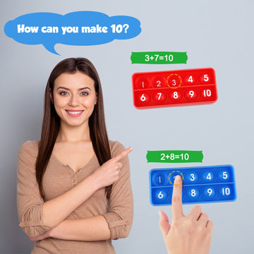 Aizweb Ten-Frame Counting Toys,Math Manipulative For Elementary,Number Math Games, Montessori Educational Toy For Preschool Kindergarten Classroom Learning Activities Kids 3 4 5 Year Old