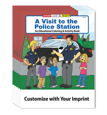 ZOCO - Police Custom Promotional Coloring Books for Kids (250 Bulk Pack, Without Crayons) - Games, Puzzles, Activities - Officer