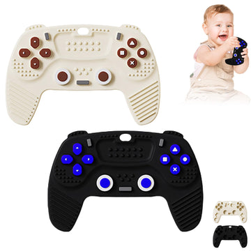 2 Pack Silicone Teething Toys For Babies 0-6 Months, Remote Game Control Teethers For Babies 6-12 Months, Game Controller Teethi