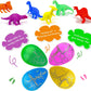 24 Pcs Easter Eggs Hatching Dinosaur Eggs For Easter Baskets Stuffers Fillers Easter Eggs Hunt Games, Grow In Water Hatch Dinosaur Egg With Assorted Color Crack Science Kits Novelty Toy Easter Gifts