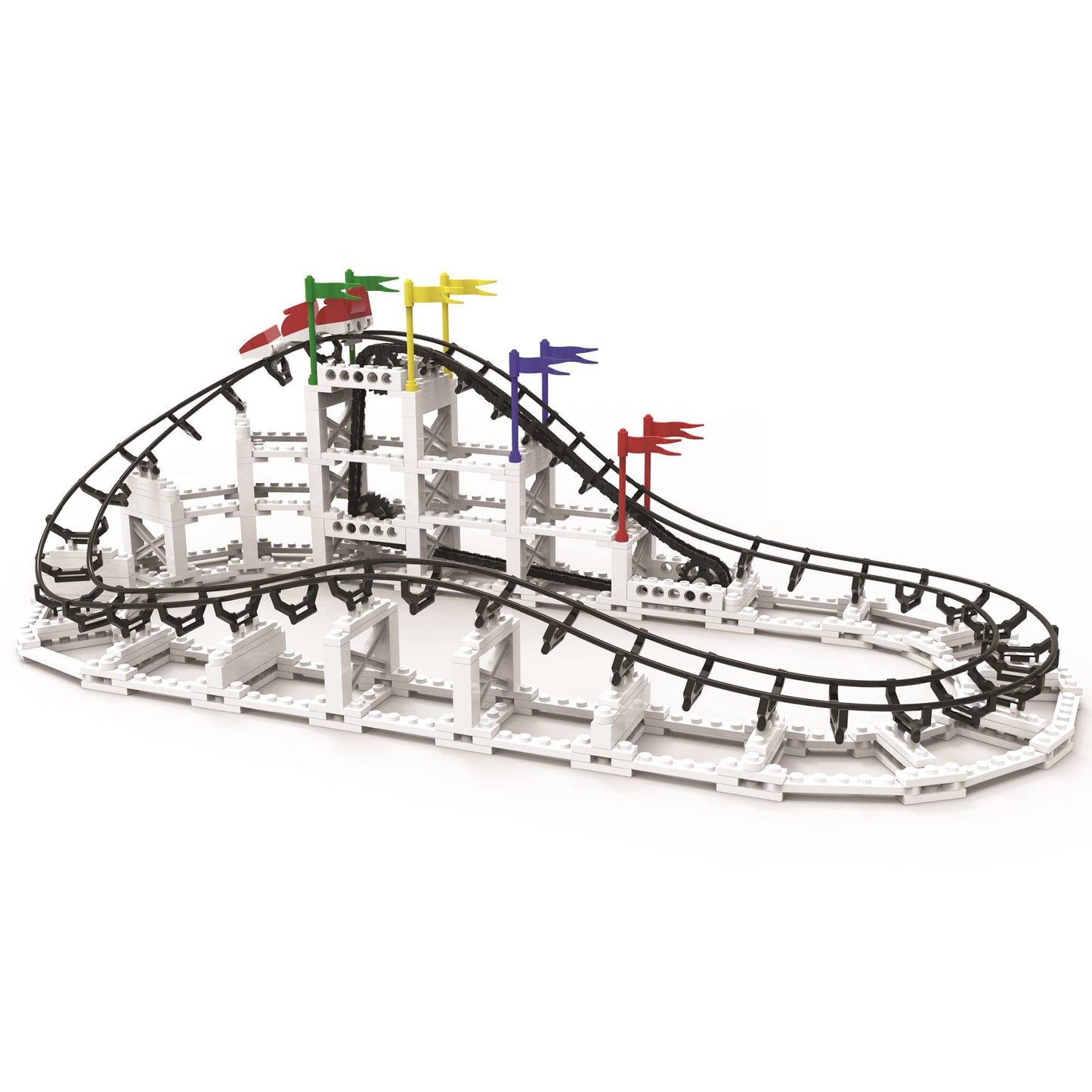 CDX Blocks Building Brick Set - Little Dipper, 324 Pcs, Multicolor, Gravity Powered Roller Coaster, STEM Learning Model CDXLD01