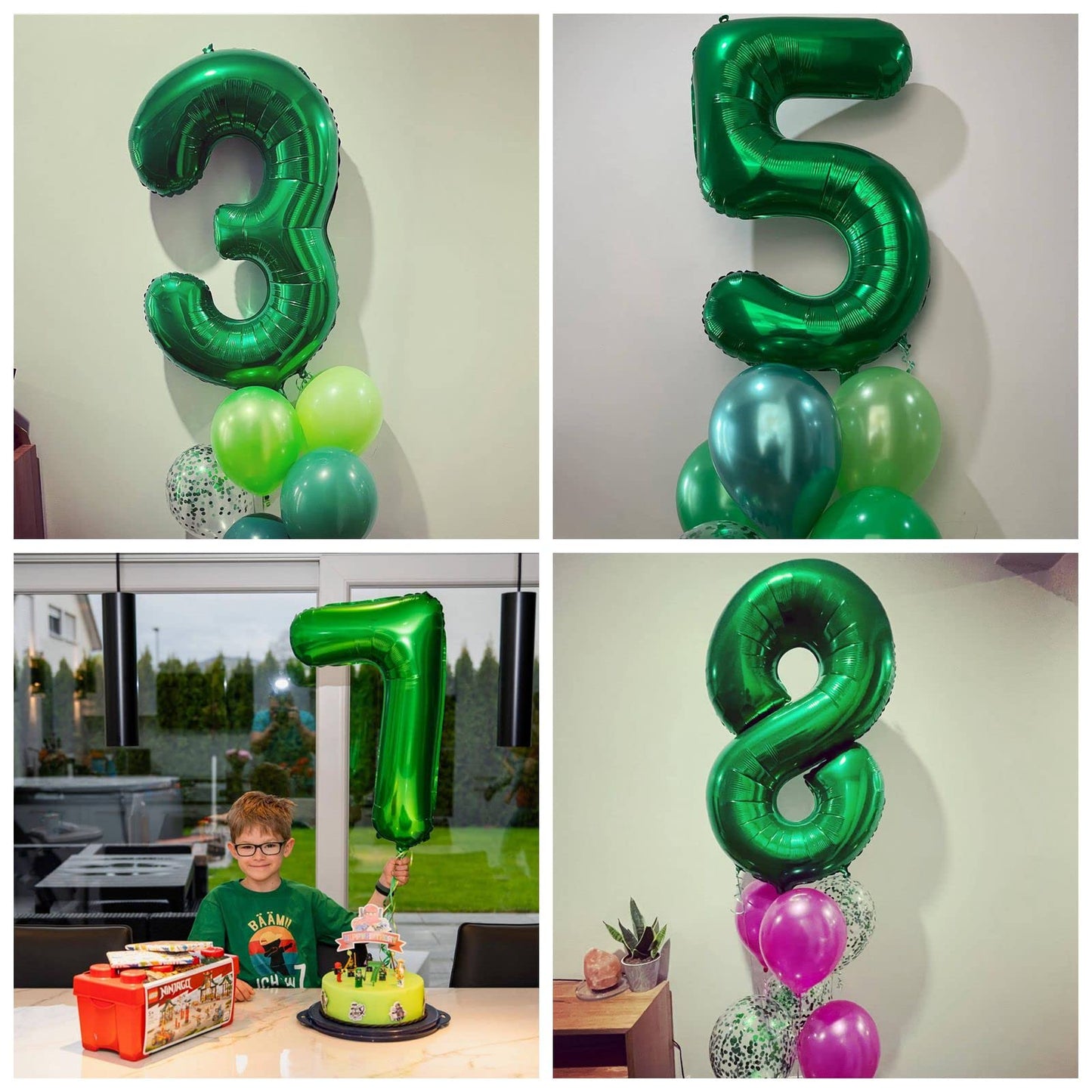 Number 15 Dark Green Balloons 40 Inch Giant Green 15 Numer Foil Helium Balloons For 15Th Green Birthday Party Supplies 51St Anni