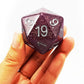 Bescon Glitter Jumbo D20 38Mm, Big Size 20 Sides Dice Glitter Purple, Big 20 Faces Cube 1.5 Inch