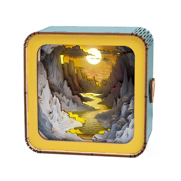 3D Wooden Puzzle Night Light, River Sunset Diy Puzzles For Adults, Eye Care Night Light With Touchable Switch, Personalized Gift