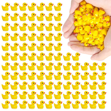 Arcimatto 240 Pack Mini Ducks Tiny Resin Duck Bulk, Decor Duck Figures For Miniature Dollhouse Decor Garden Aquarium Potted Orna