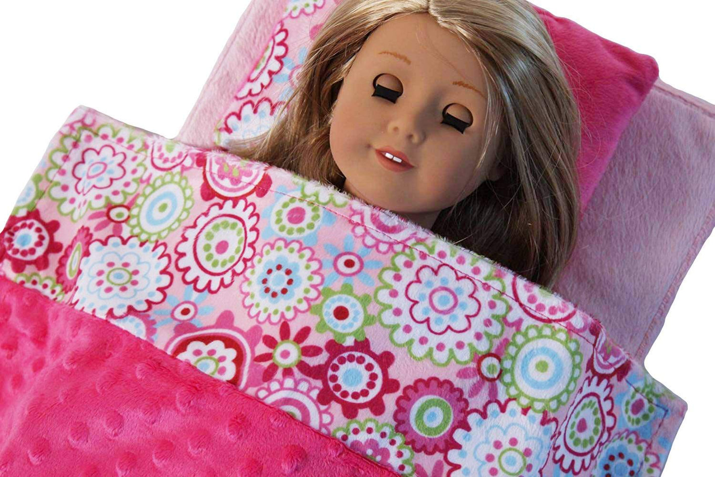18'' Doll Mattress & Bedding Set, Pink Floral