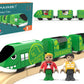 Toy Train Set For Wooden Tracks, Battery Operated Train For Toddlers, Motorized Train With Dinosaur Train For Kids, Electric Train Toy Compatible With Thomas & Friends, Brio