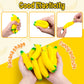 Lovestown 30Pcs Banana Stress Toys, Stretchy Banana Fidget Toys Mini Squishies Banana Toys For Stress Relief Kids Adults Party Favors