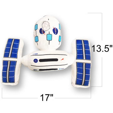 Artcreativity Plush Toy Space Station, Soft Stuffed Outer Space Toy, Spaceship Toy For Creating Space Theme Birthday Decorations, Space Nursery Decor, And Outer Space Room Decor, Classic Toys
