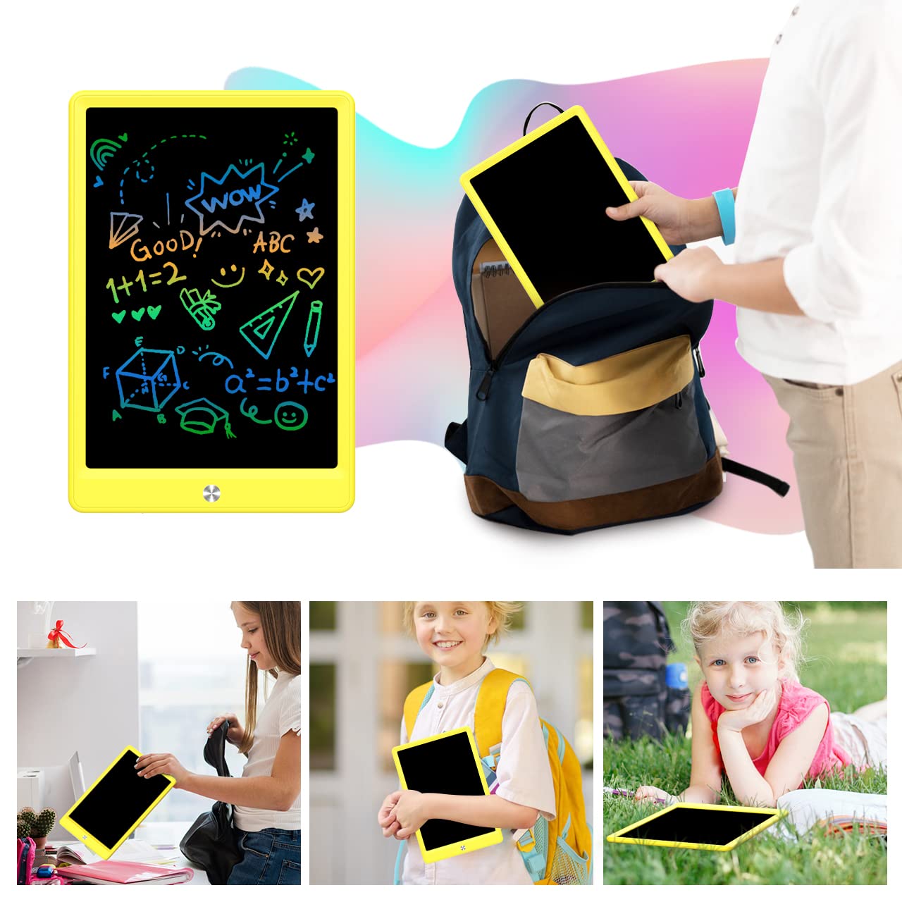 Lcd Writing Tablet Doodle Board,10.5 Inch Colorful Drawing Pad,Electronic Drawing Tablet, Drawing Pads,Travel Gifts For Kids Age
