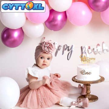 Cyttokl Metallic Hot Pink White And Pink Balloons 12 Inch 100 Pack Helium Balloons For Birthday Wedding Baby Shower Party Decora
